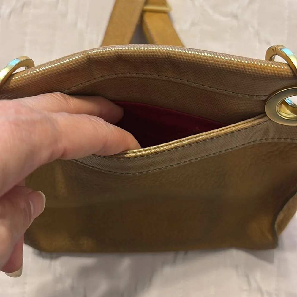 Hammitt Stylish Tan Leather Crossbody Bag, Used Condition